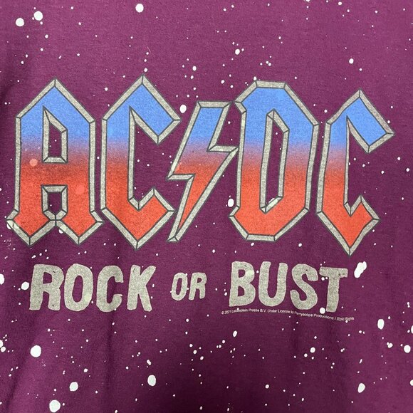 AC/DC Rock or Bust Junk Food brand Rock T-shirt size Small - Picture 3 of 4